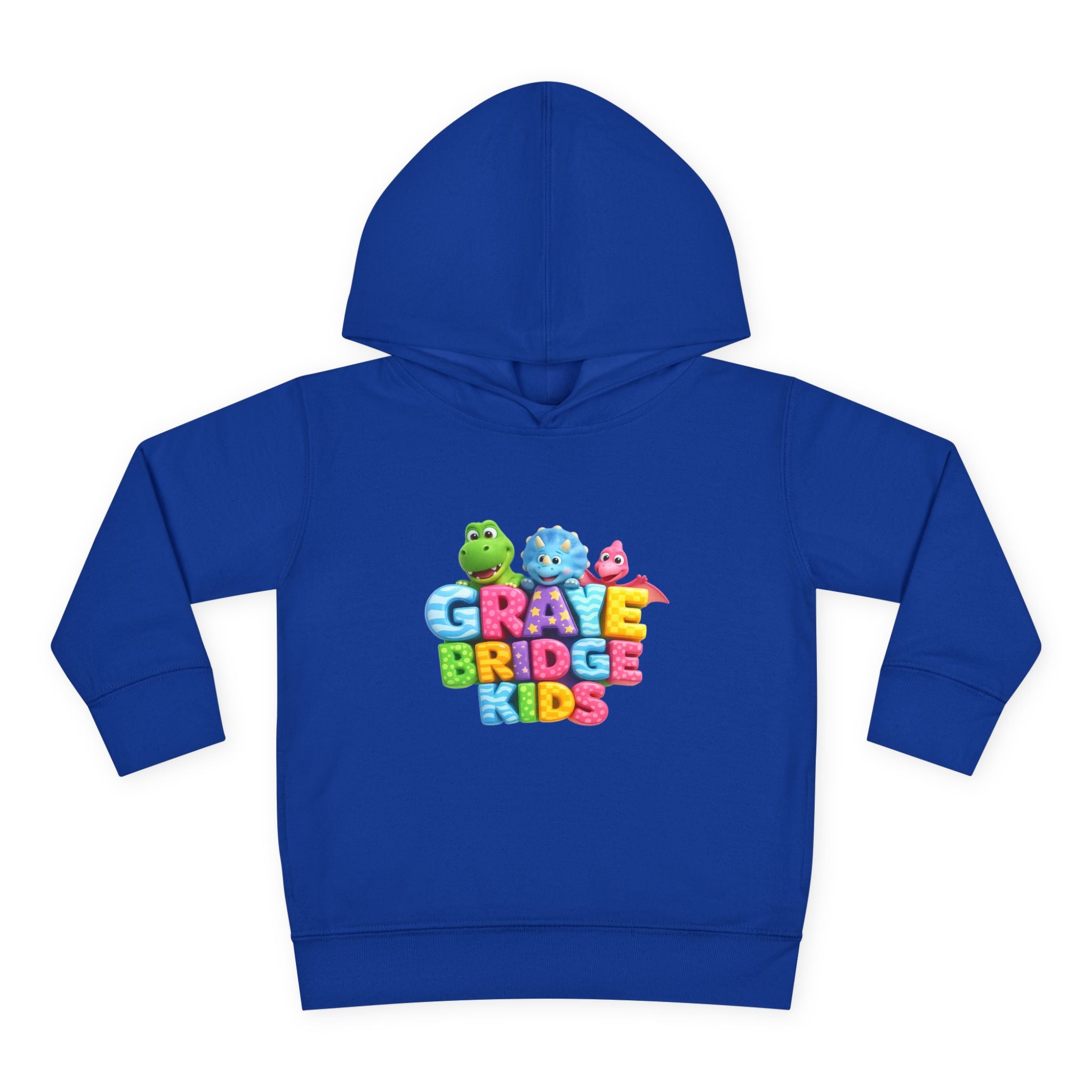 Toddler Hoodie (Colorful Dinosaur Logo) Graye Bridge Kids