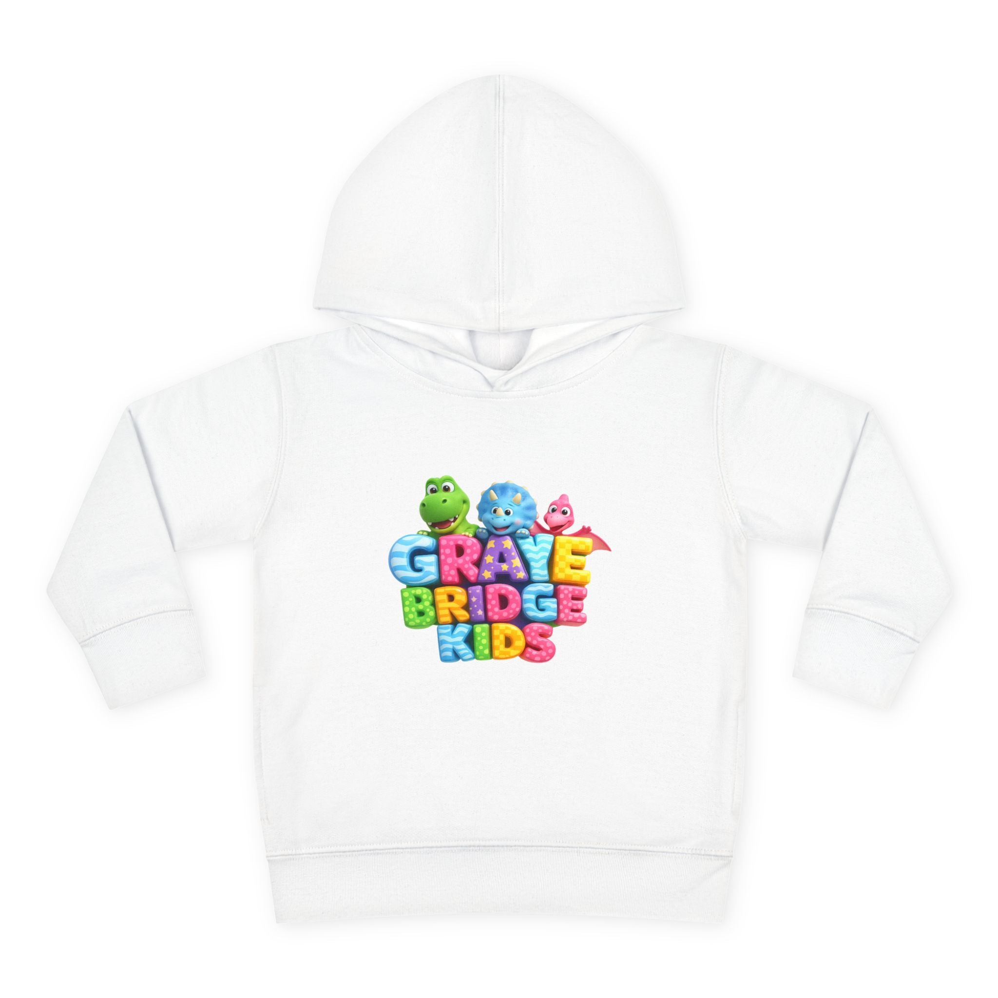 Toddler Hoodie (Colorful Dinosaur Logo) Graye Bridge Kids