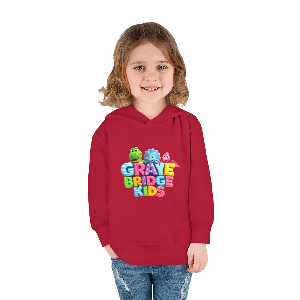 Toddler Hoodie (Colorful Dinosaur Logo) Graye Bridge Kids