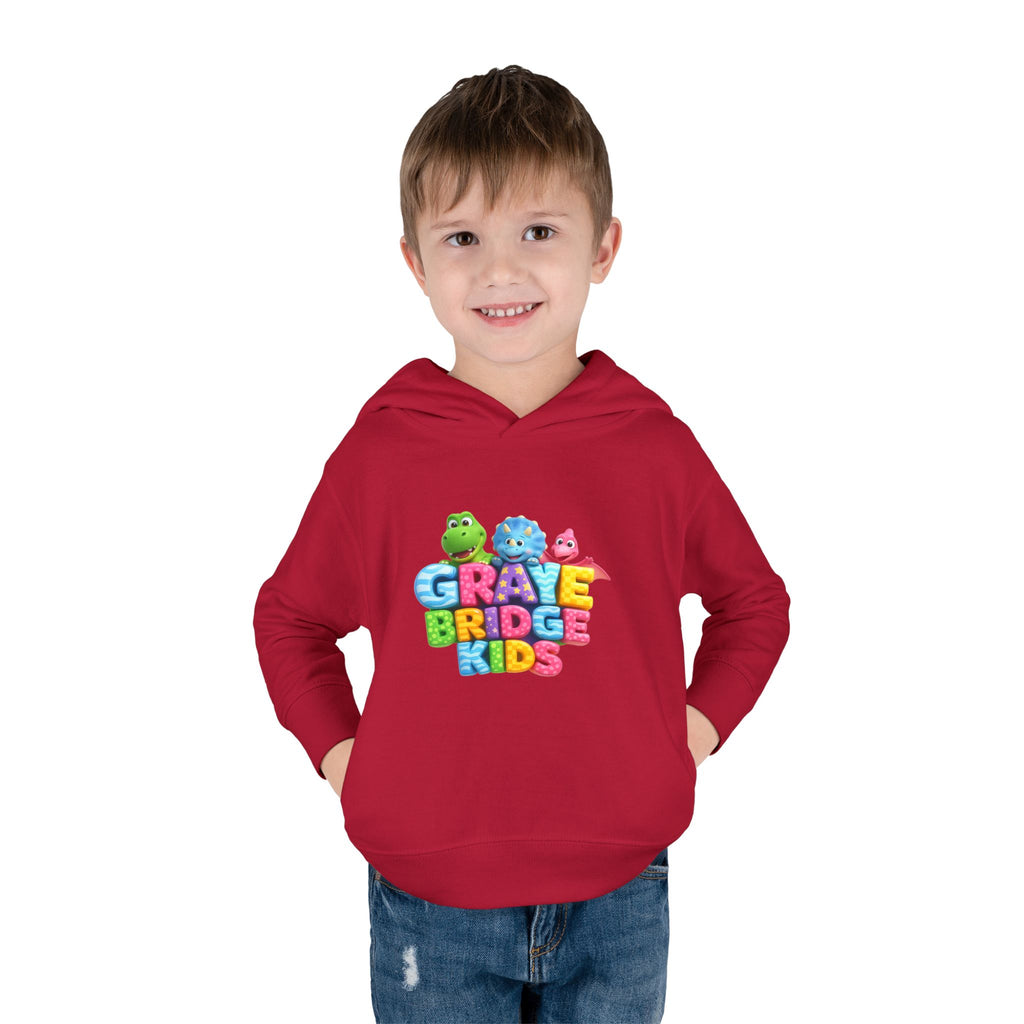 Toddler Hoodie (Colorful Dinosaur Logo) Graye Bridge Kids