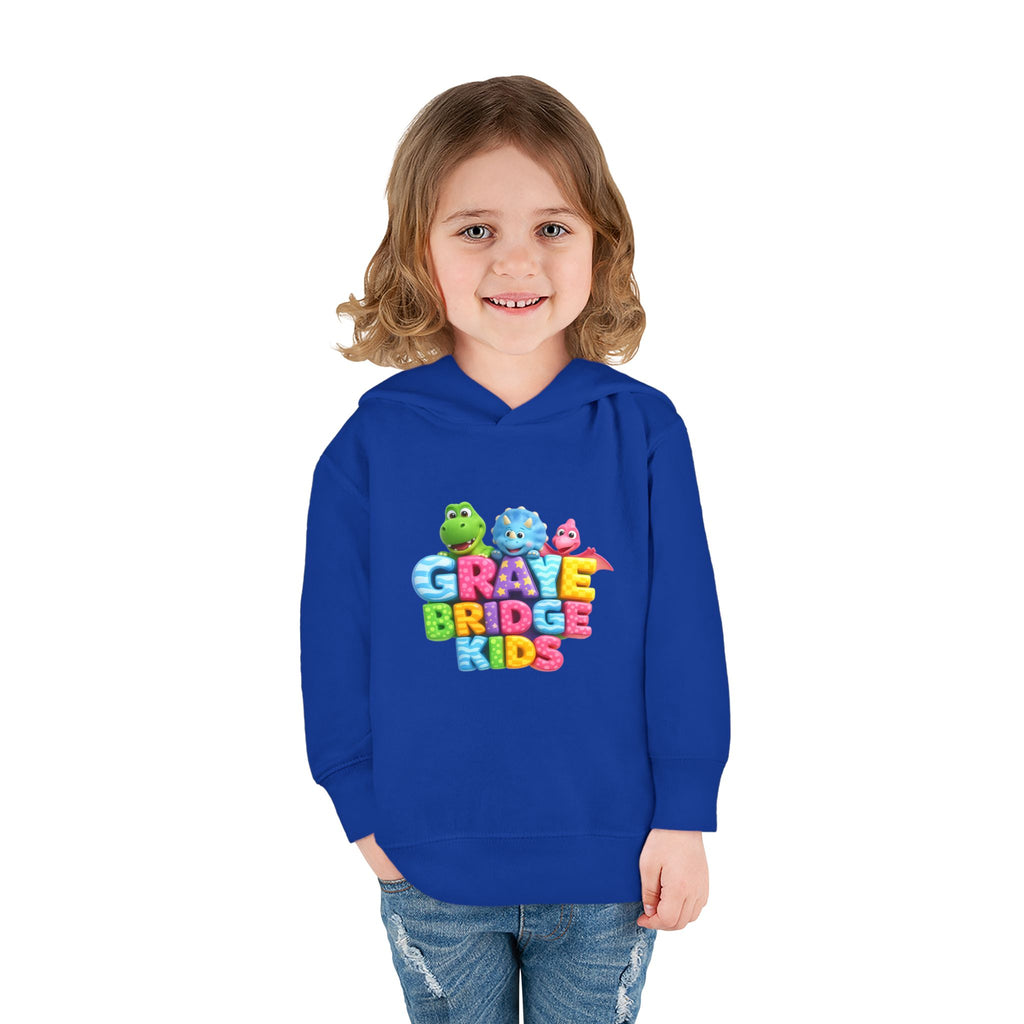 Toddler Hoodie (Colorful Dinosaur Logo) Graye Bridge Kids