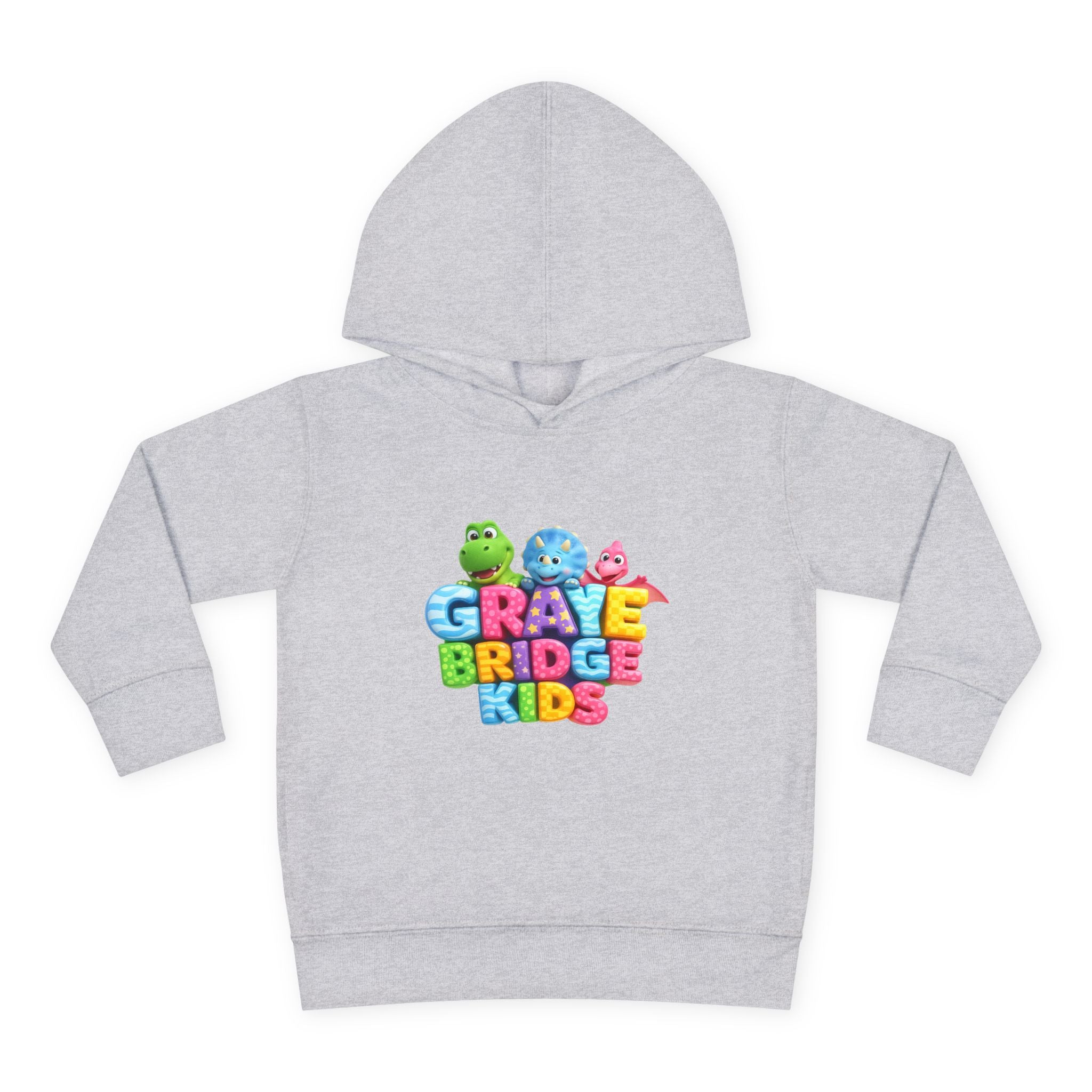 Toddler Hoodie (Colorful Dinosaur Logo) Graye Bridge Kids