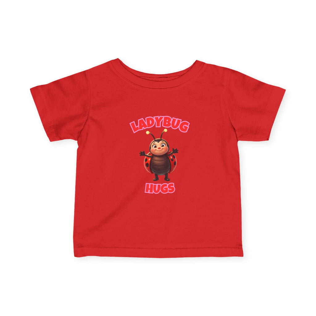 Infant Tee — "Ladybug Hugs" Cute Cartoon Baby T‑Shirt