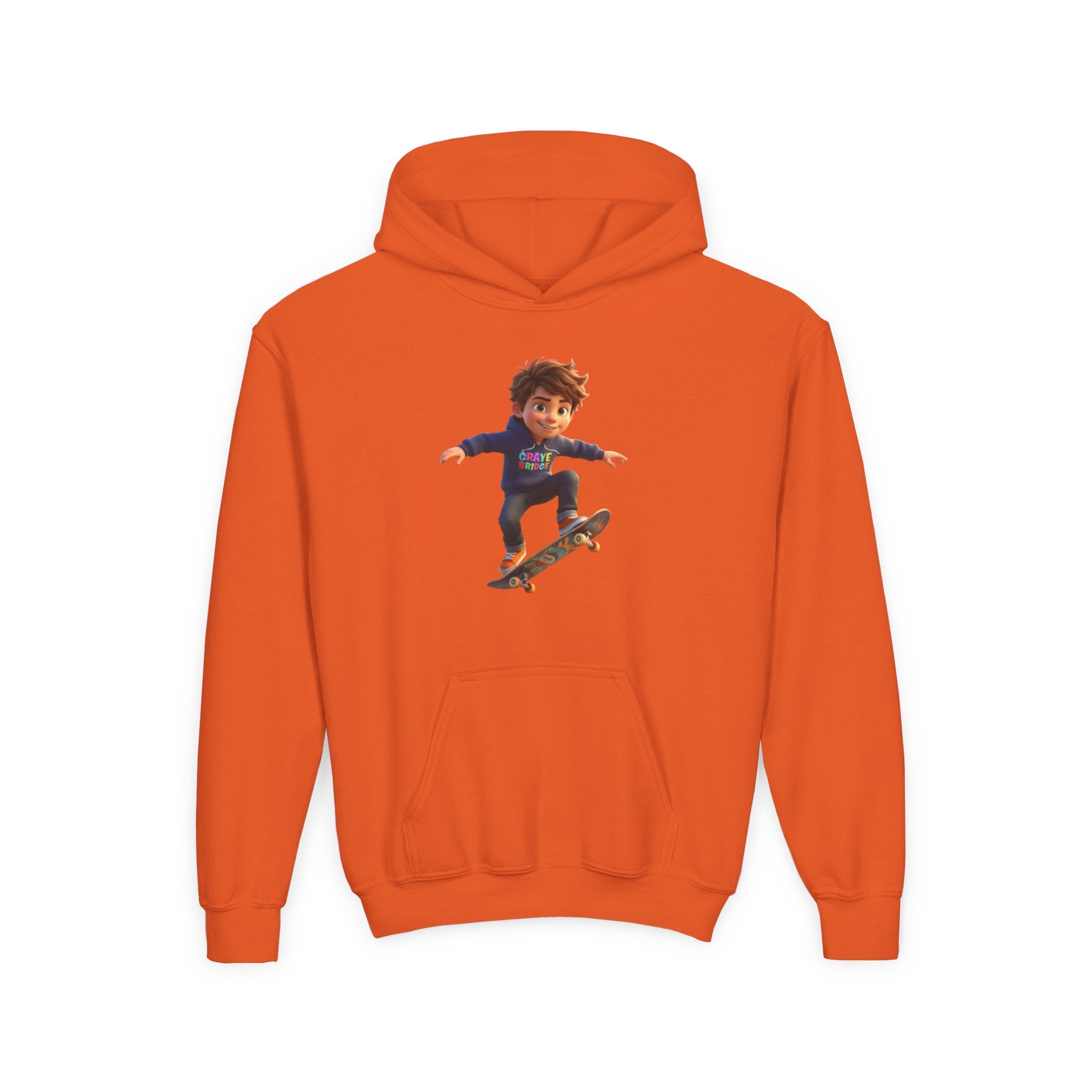 Kids Hoodie (Cool Skateboarder) Graye Bridge Kids
