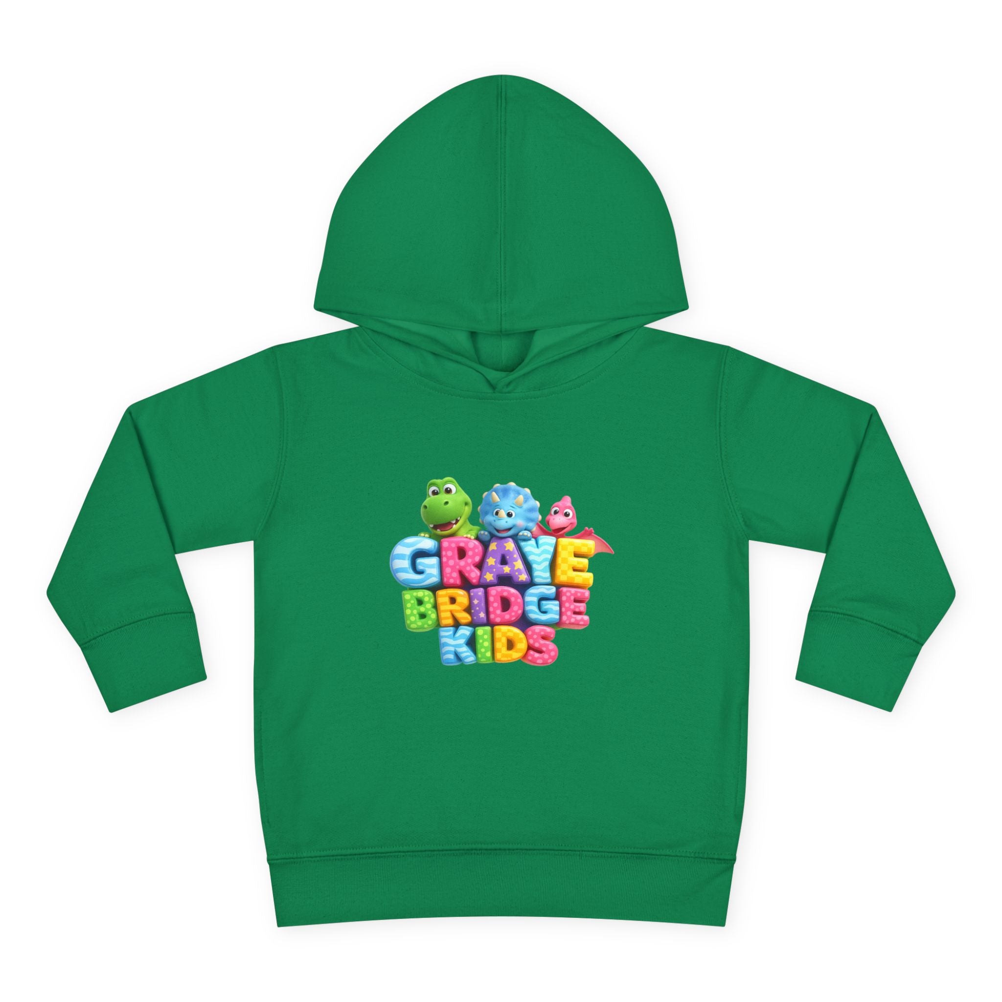 Toddler Hoodie (Colorful Dinosaur Logo) Graye Bridge Kids