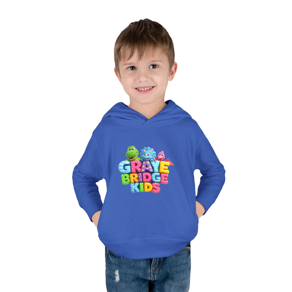 Toddler Hoodie (Colorful Dinosaur Logo) Graye Bridge Kids